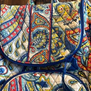 Vera Bradley vintage Marina floral paisley print cloth backpack/diaper bag